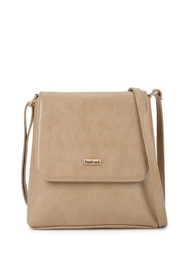 Fastrack Structured Sling Bag with Button Closure for Women | Adjustable Sling Straps | Ladies Purse Handbag | Slings for Casual Carry | Trendy Women Handbags - Image 1